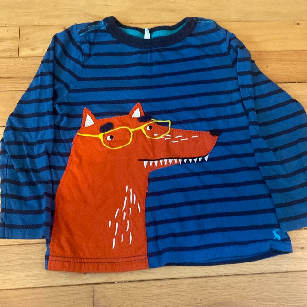 Sz 4 Joules Long Sleeve Fox Tee